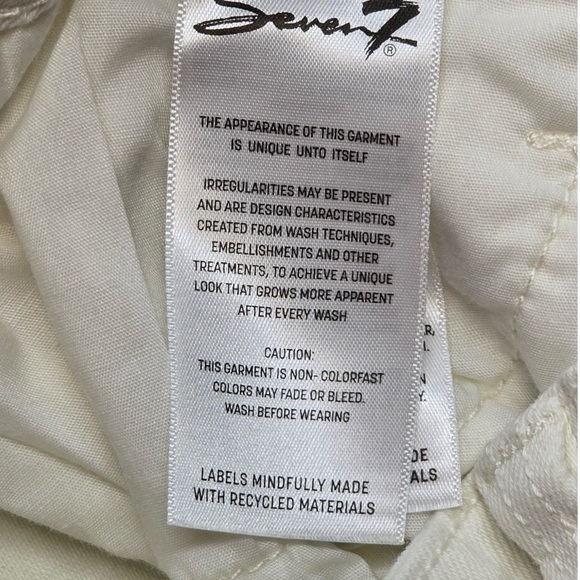 Seven7 Weekend Denim Shorts Bone Color Women’s Size 8 - Picture 5 of 10